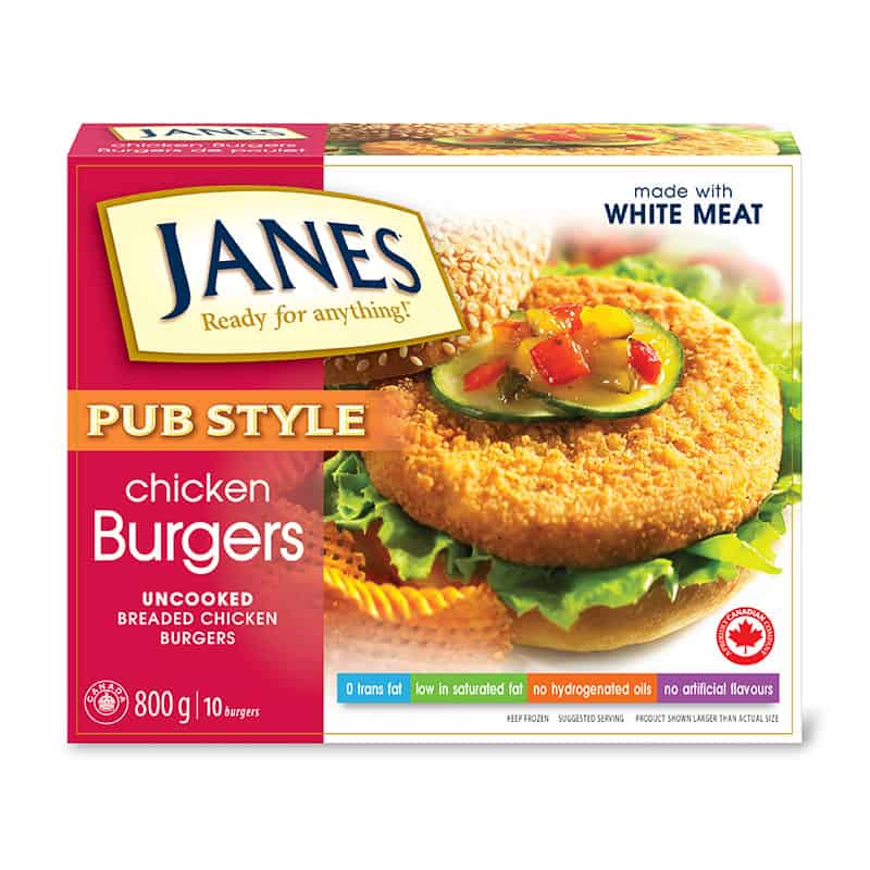 Pub Style Chicken Burgers