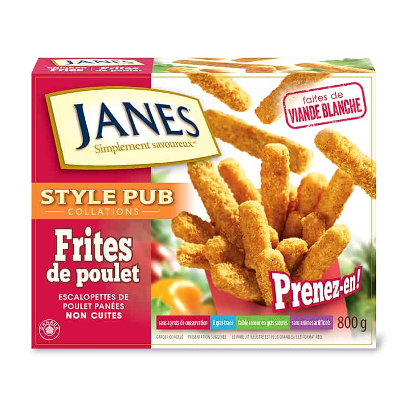Frites de poulet de style pub