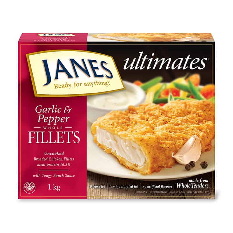 <span>ultimates</span> Breaded Garlic and Pepper Chicken Fillets
