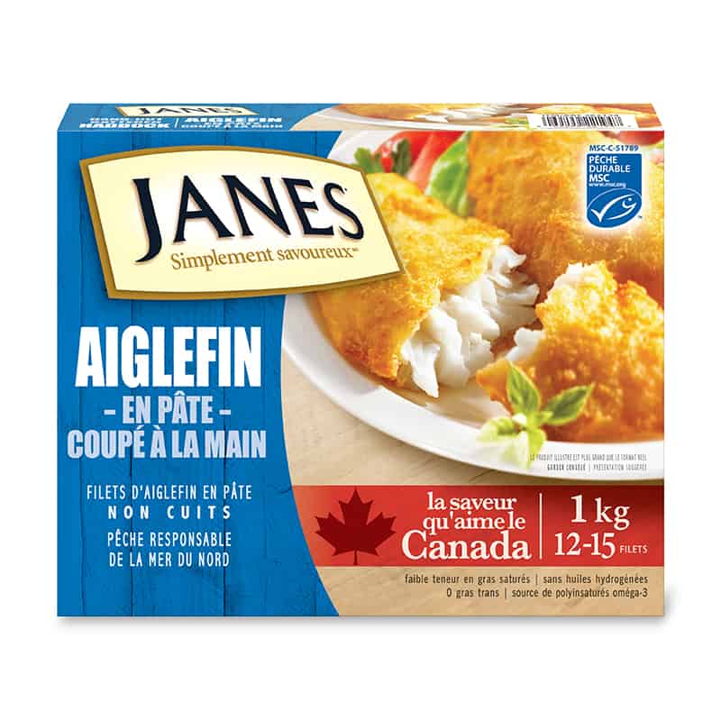 Filets d’aiglefin panés coupés à la main