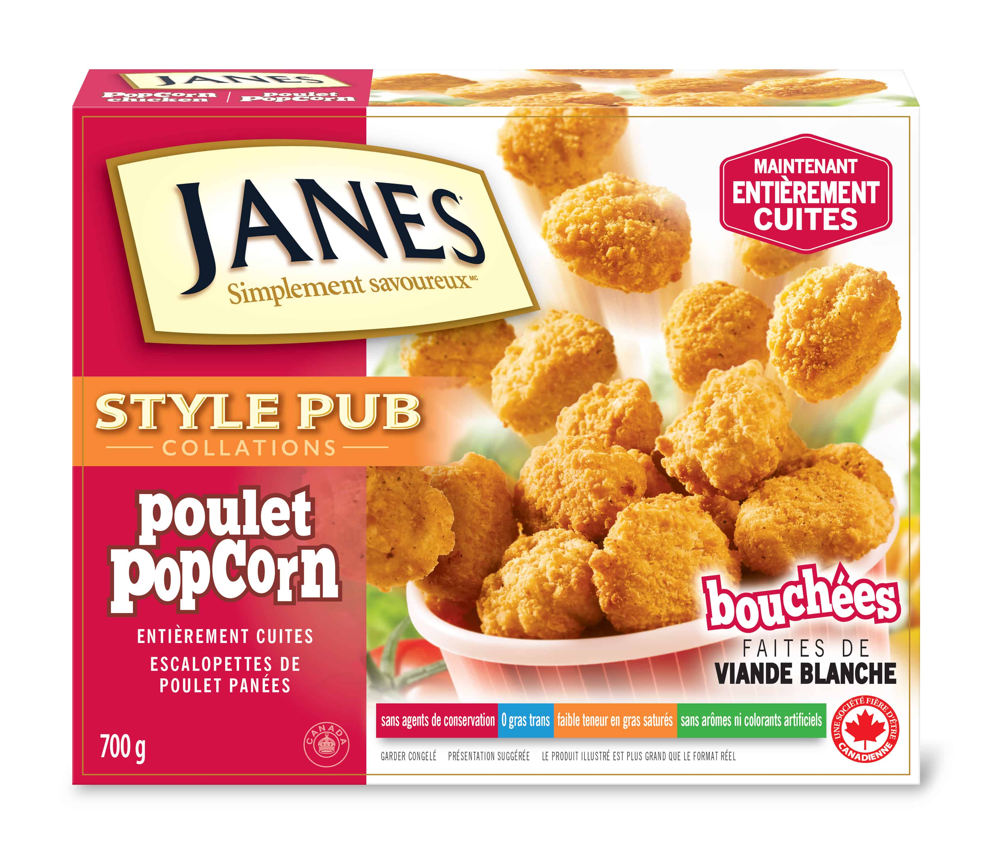 Poulet Popcorn de style pub
