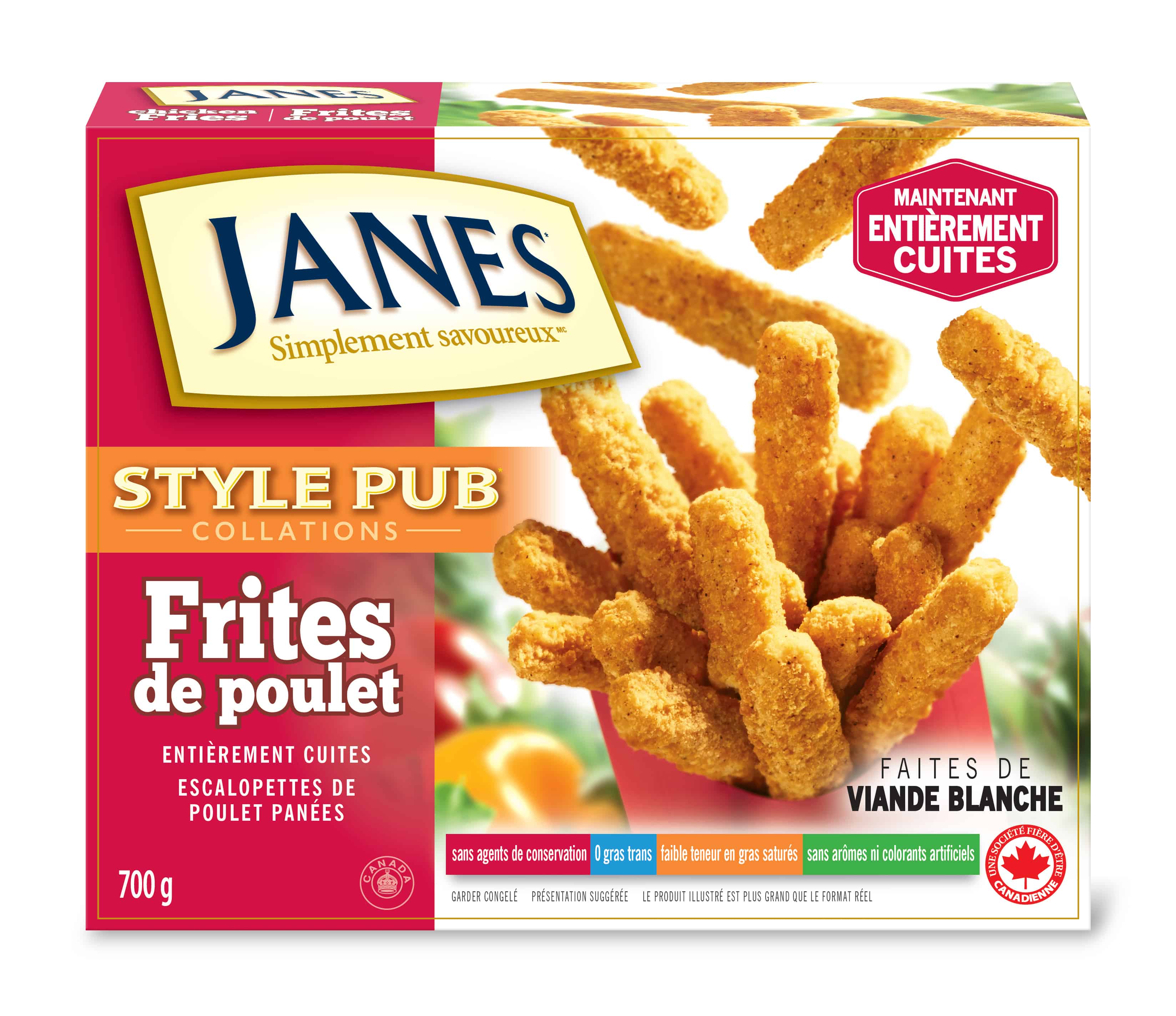Frites de poulet de style pub