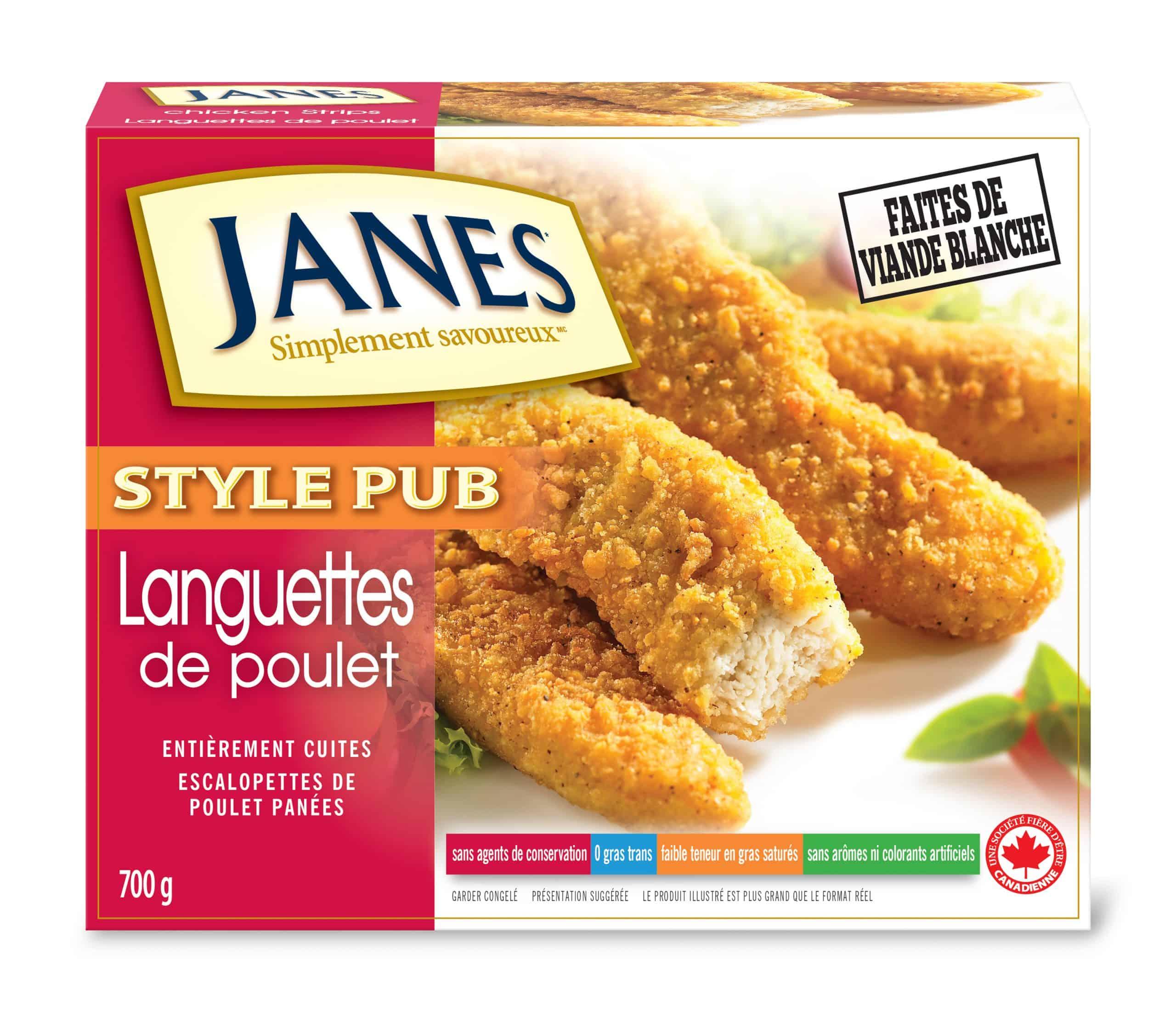 Lanières de poulet de style pub