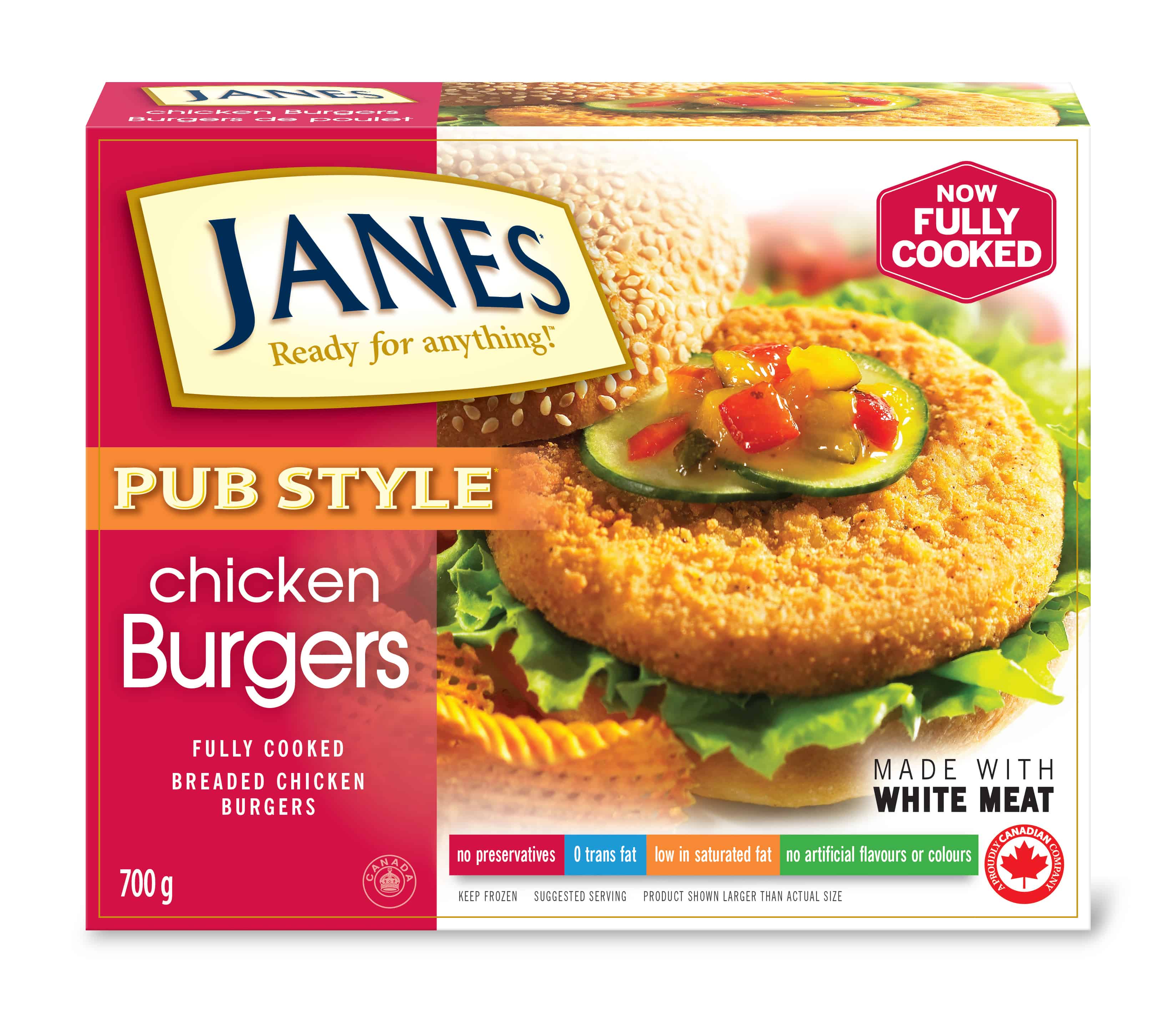Pub Style Chicken Burgers Janes Ready For Anything
