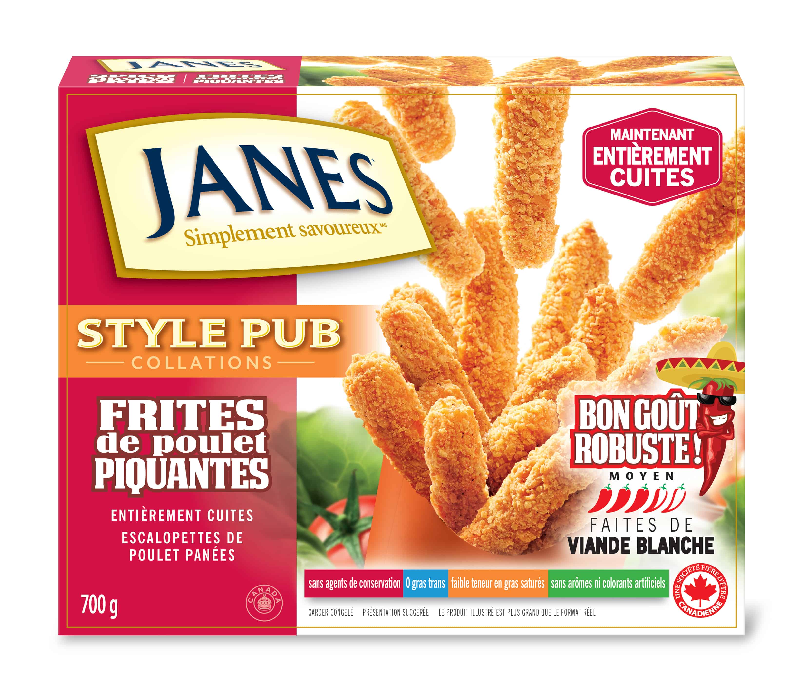 Frites épicées de poulet de style pub