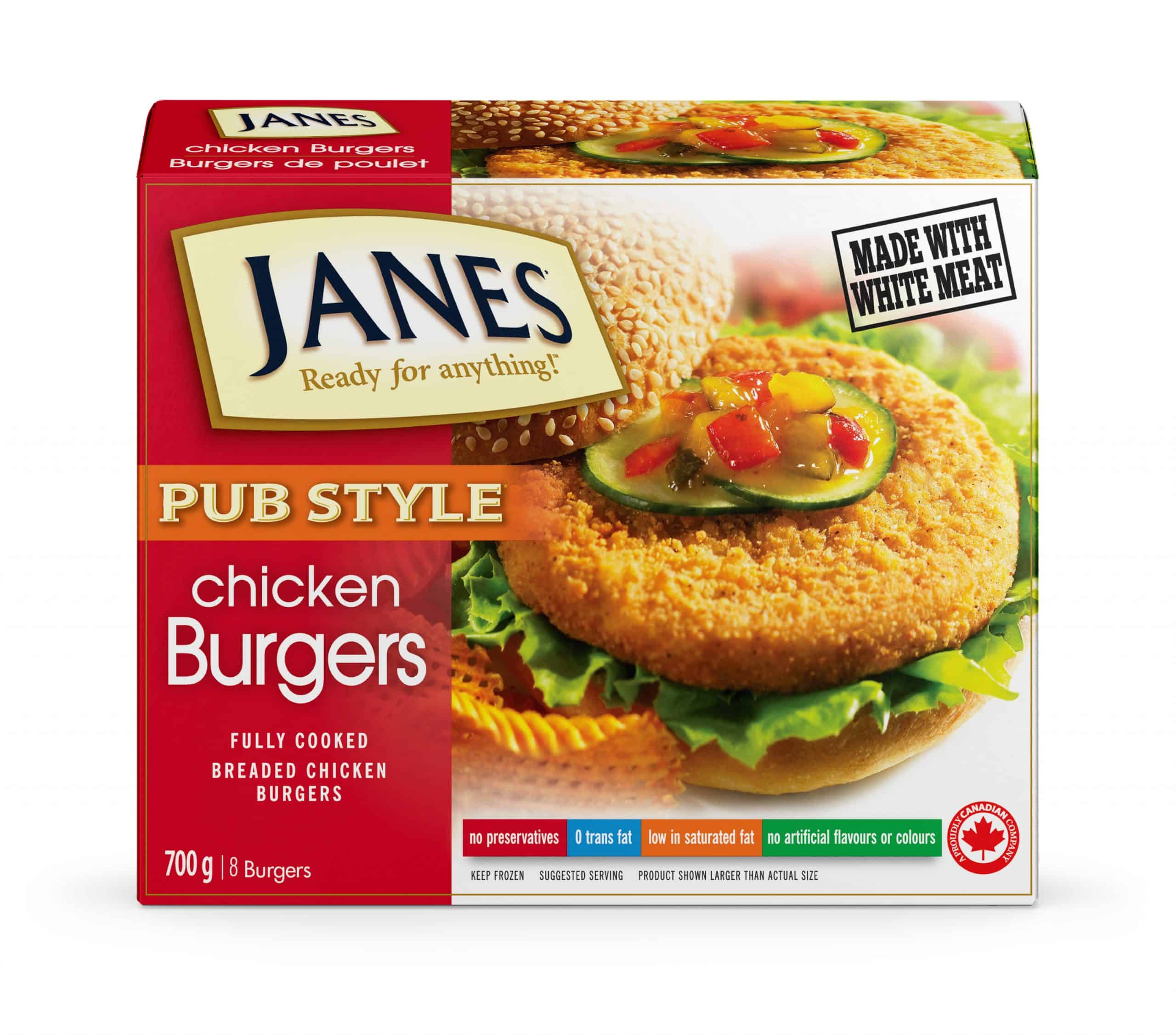 Pub Style Chicken Burgers