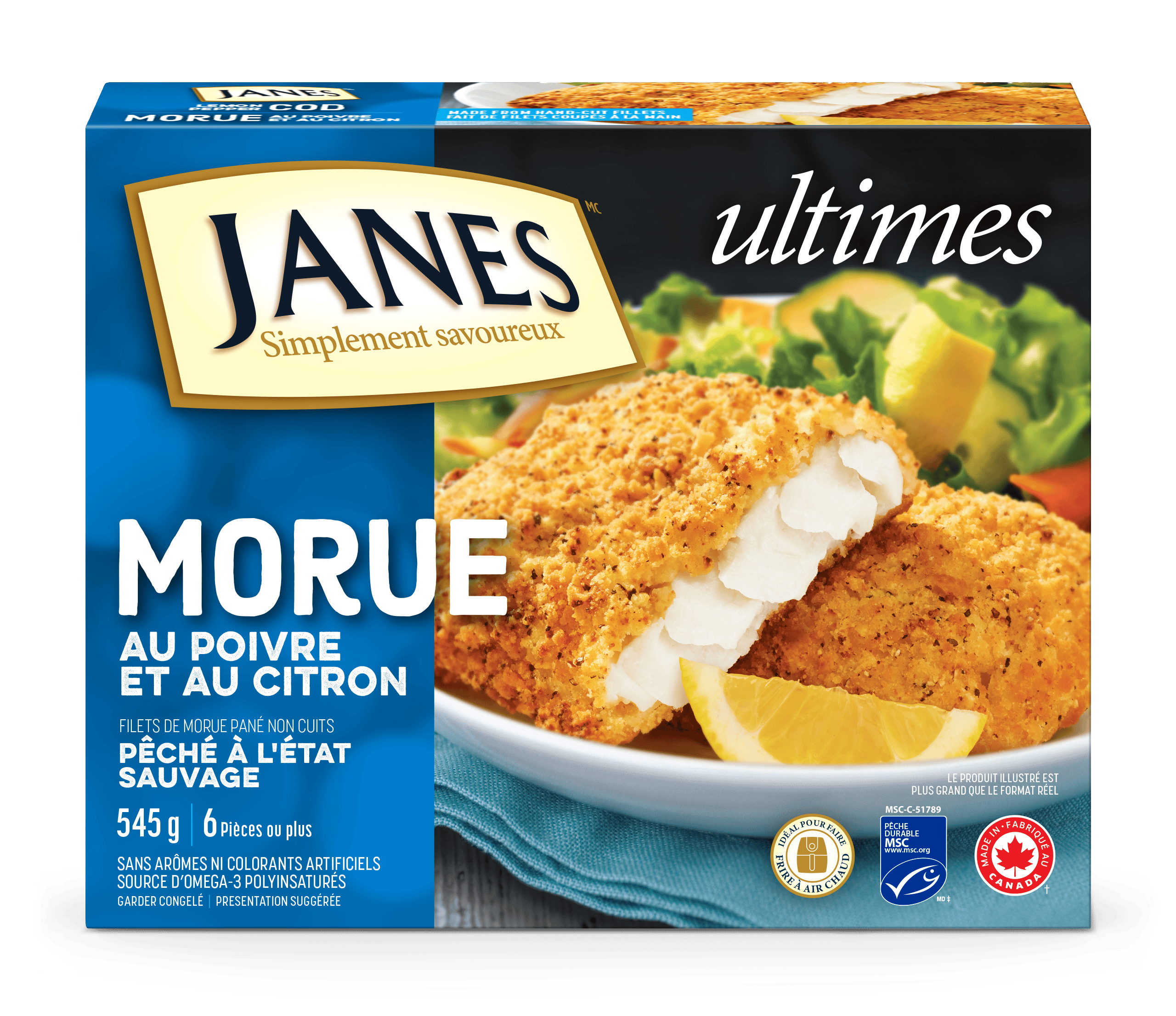 Filets de morue panés poivre et citron<span> ultimes</span> 