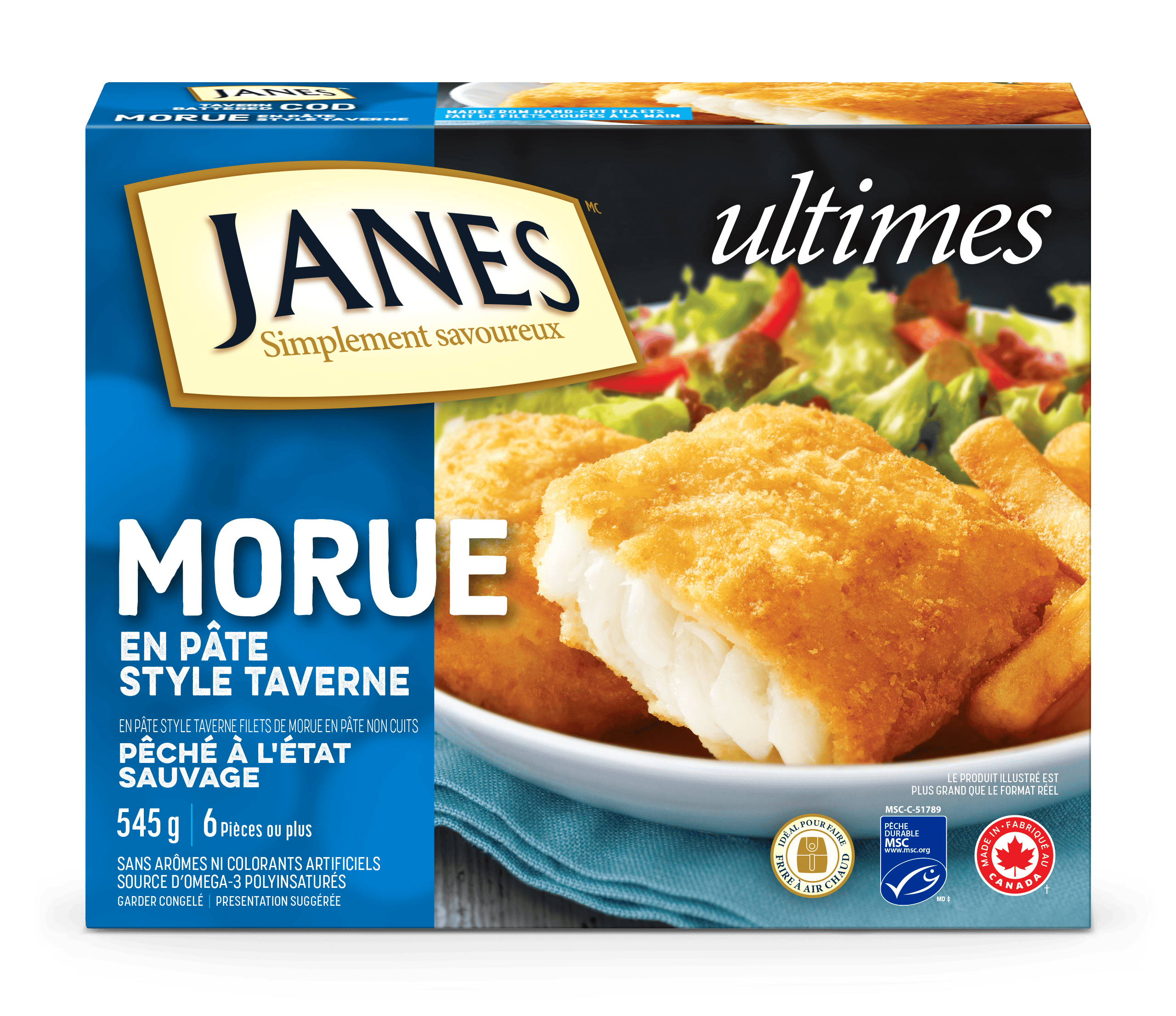 Filets de morue panés <span>ultimes</span> de style taverne