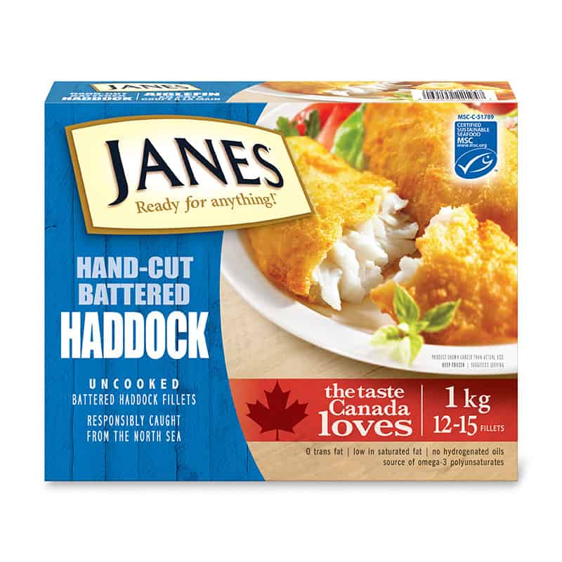 Hand-cut Battered Haddock Fillets