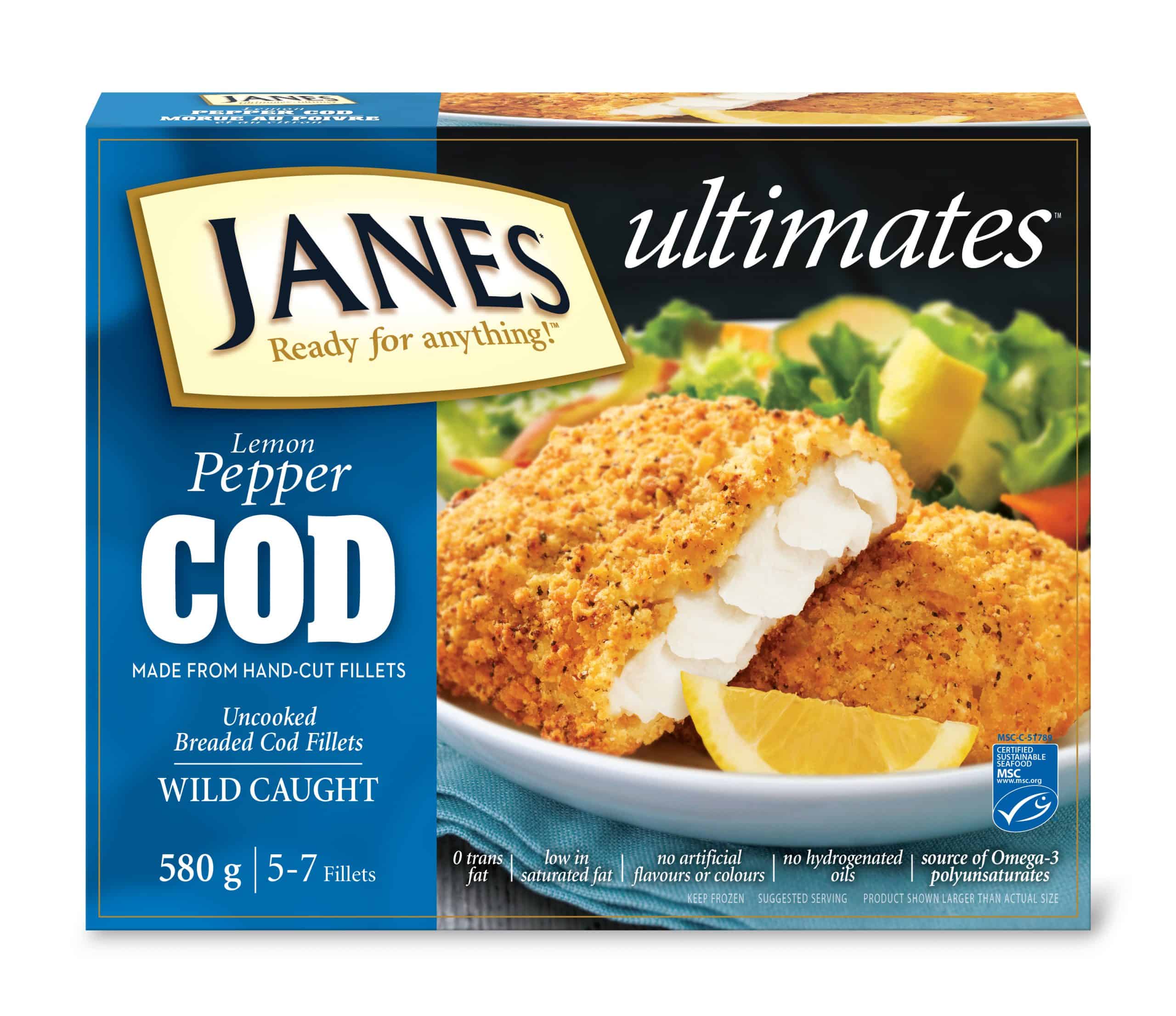 <span>ultimates</span> Breaded Lemon Pepper Cod Fillets