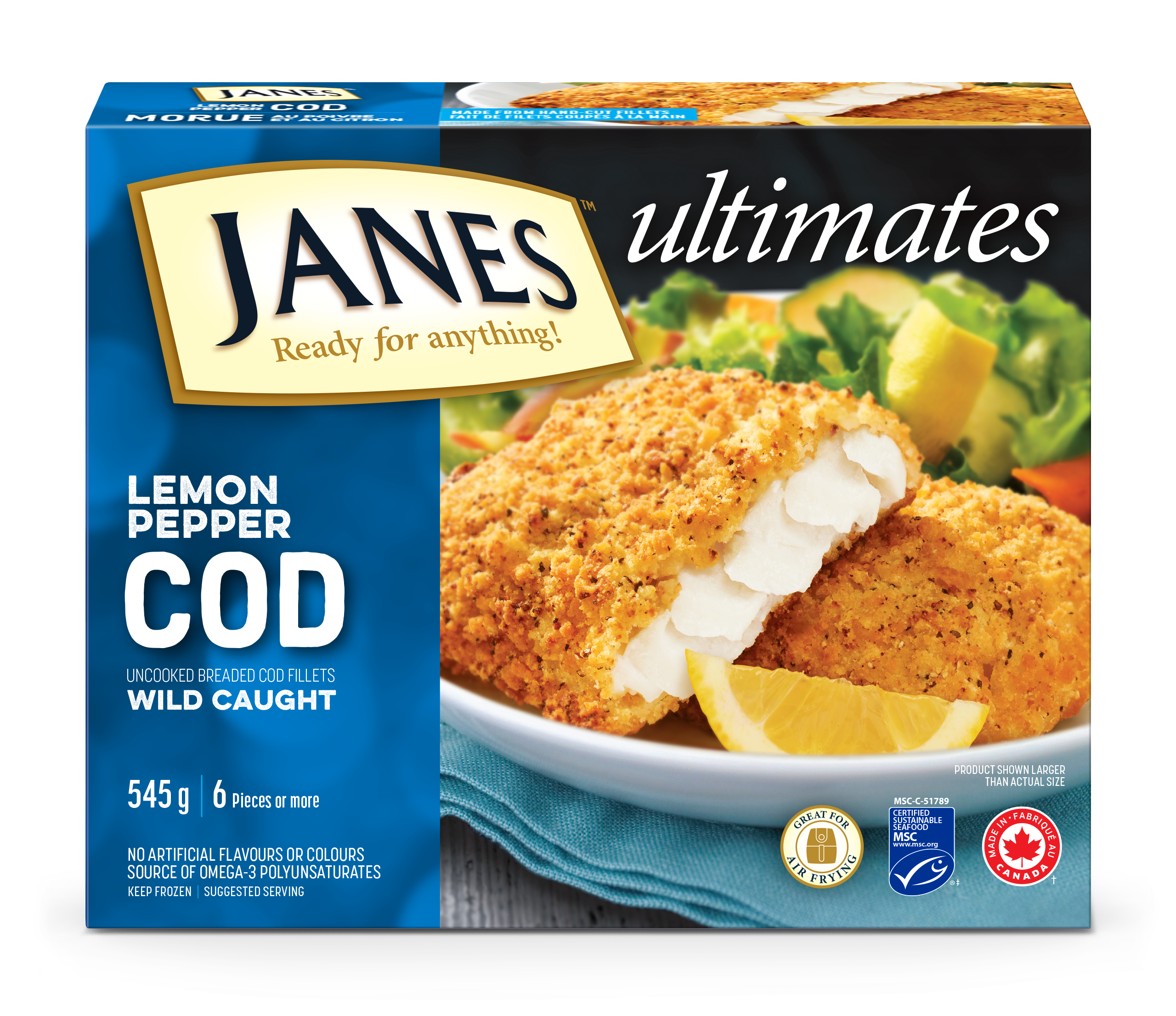 <span>ultimates</span> Breaded Lemon Pepper Cod Fillets