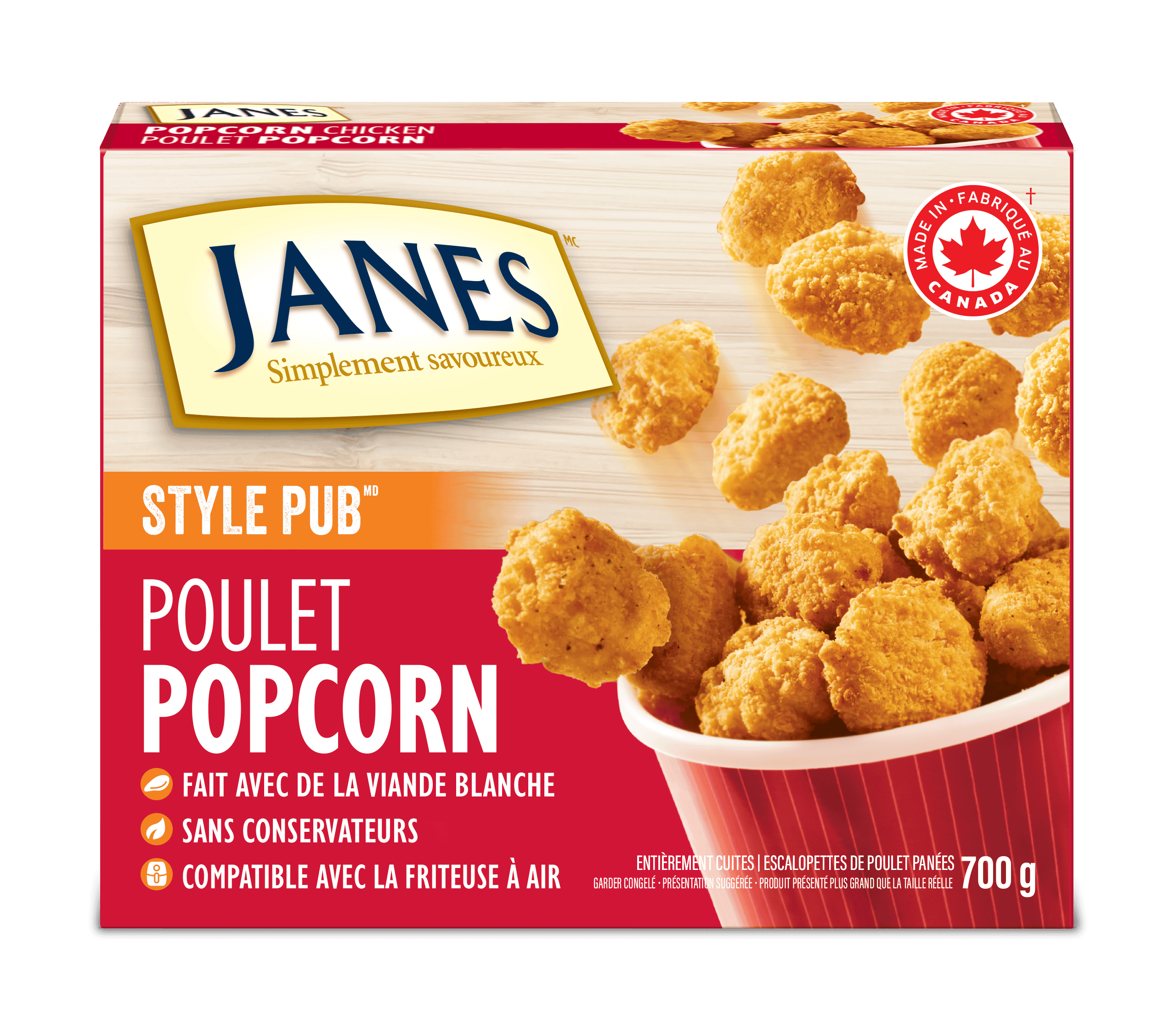 Poulet Popcorn de style pub