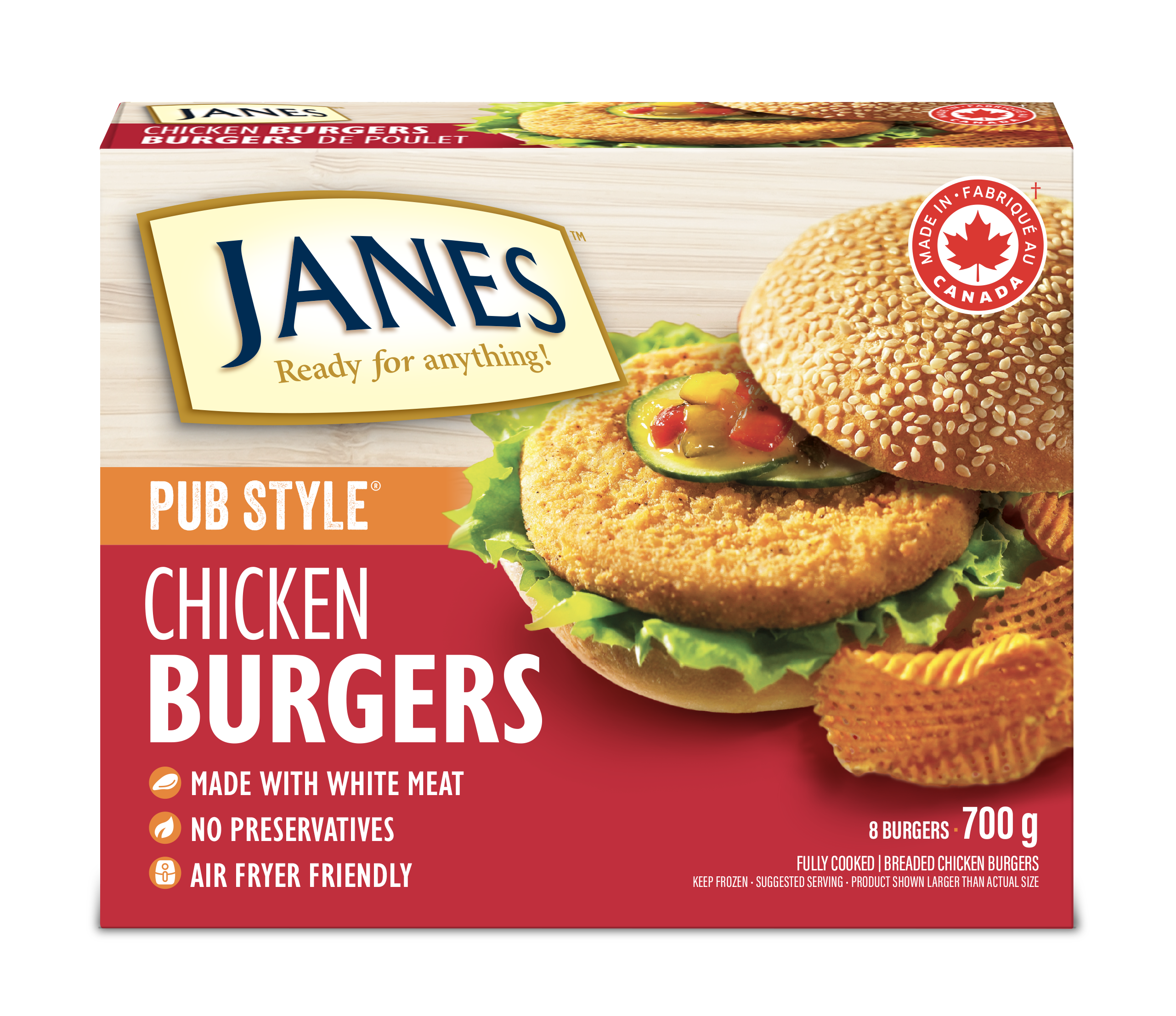 Pub Style Chicken Burgers