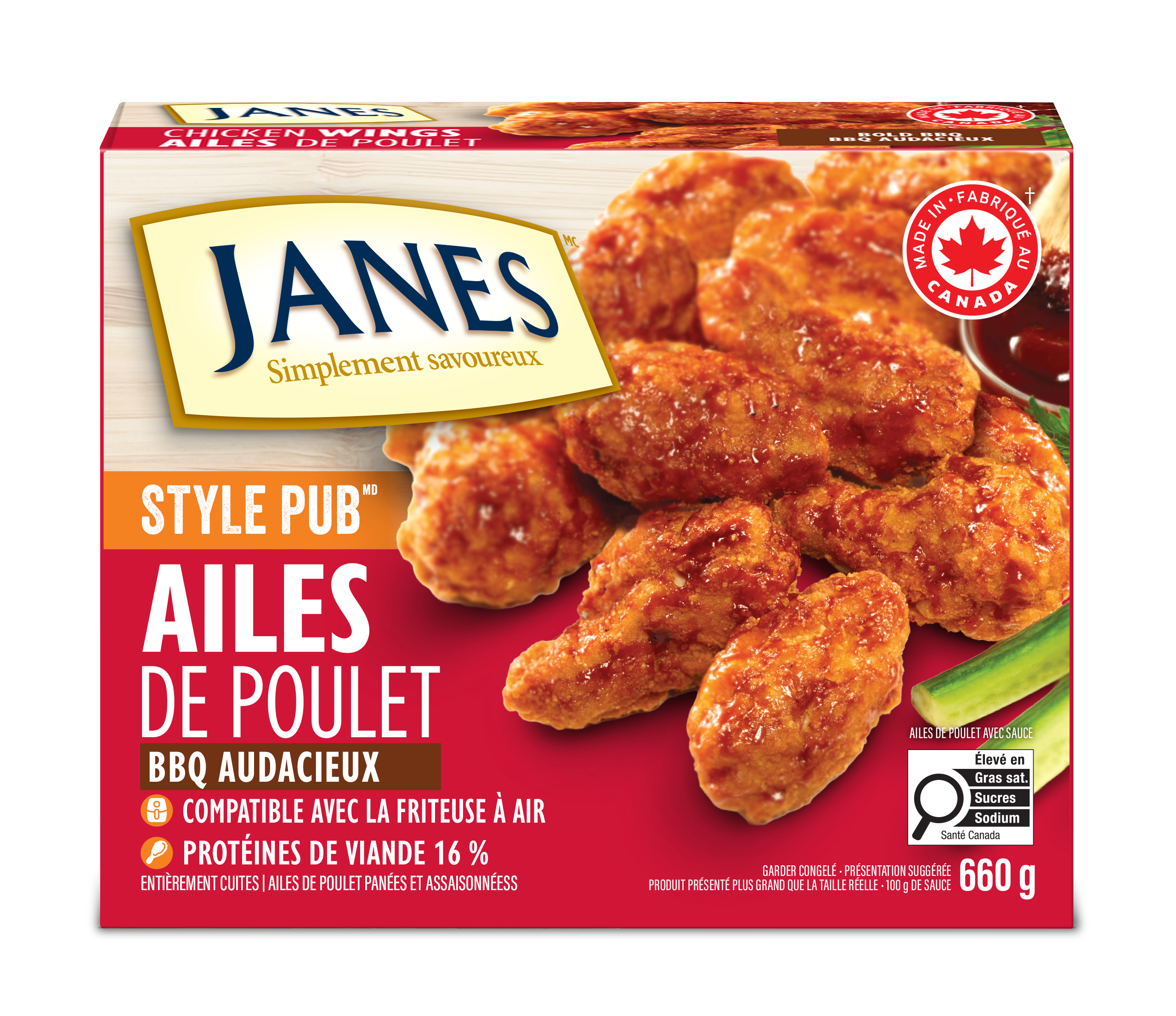 Ailes de poulet barbecue de style pub