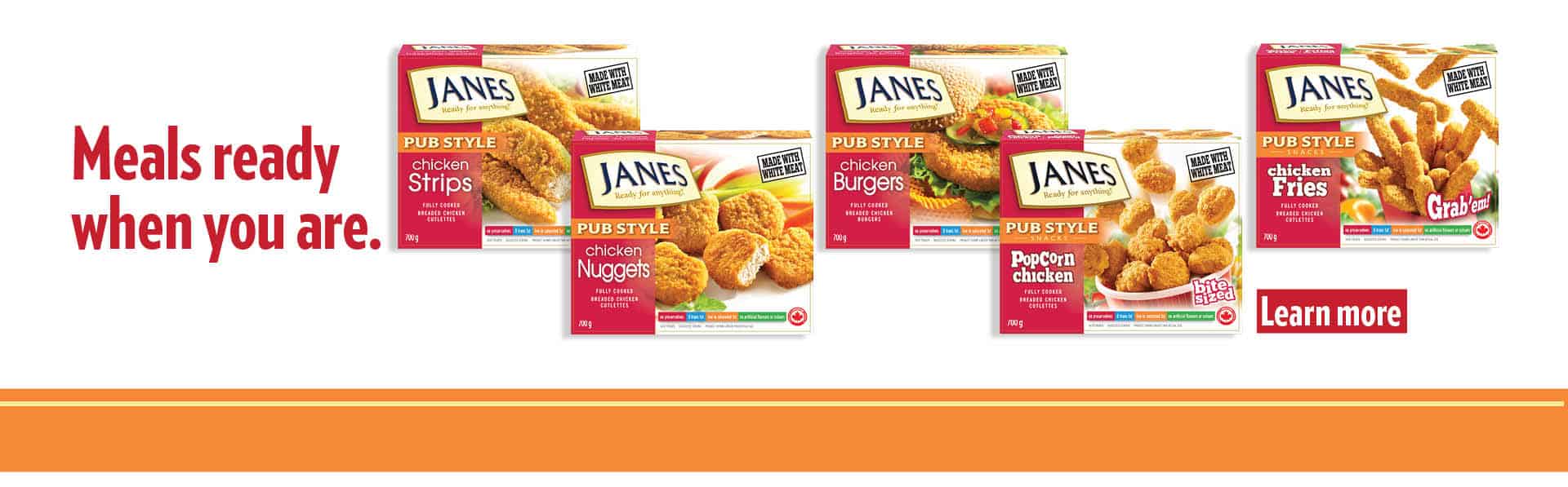 Janes Pub Style Chicken Products